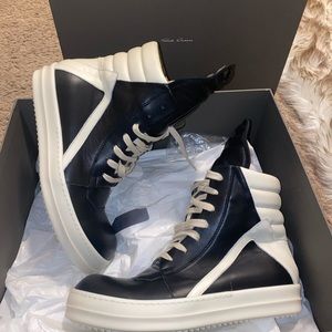 Rick Owens Geobasket Black / Milk / White. BRAND NEW